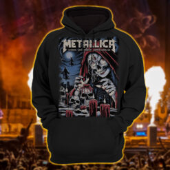 metallica m72 world tour hoodie shirt june 22 2025 santa clara california levis stadium red candle skull sorceress artwork