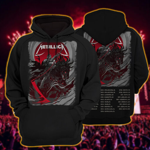 metallica m72 world tour hoodie shirt june 27 29 2025 denver colorado empower field at mile high grim reaper horseman artwork 3