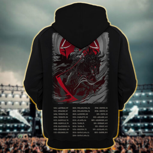 metallica m72 world tour hoodie shirt june 27 29 2025 denver colorado empower field at mile high grim reaper horseman artwork1