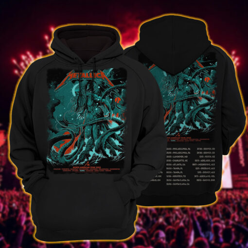 metallica m72 world tour hoodie shirt june 6 2025 tampa florida raymond james stadium cthulhu sea beast design ft pantera suicidal tendencies 3