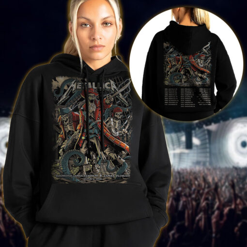 metallica m72 world tour hoodie shirt june 6 2025 tampa florida raymond james stadium pirate skeleton kraken artwork ft pantera suicidal tendencies 1