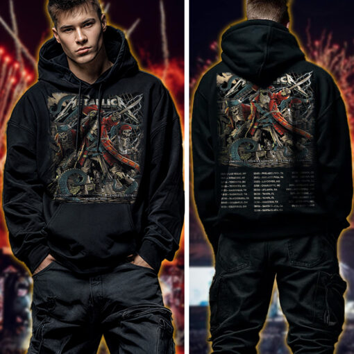 metallica m72 world tour hoodie shirt june 6 2025 tampa florida raymond james stadium pirate skeleton kraken artwork ft pantera suicidal tendencies 2
