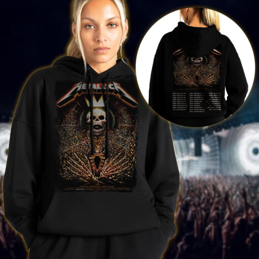 metallica m72 world tour hoodie shirt may 31 2025 charlotte north carolina bank of america stadium crowned skull poster ft pantera suicidal tendencies 1