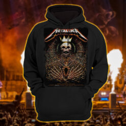 metallica m72 world tour hoodie shirt may 31 2025 charlotte north carolina bank of america stadium crowned skull poster ft pantera suicidal tendencies