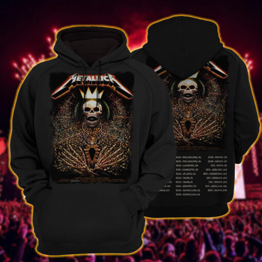 metallica m72 world tour hoodie shirt may 31 2025 charlotte north carolina bank of america stadium crowned skull poster ft pantera suicidal tendencies 3