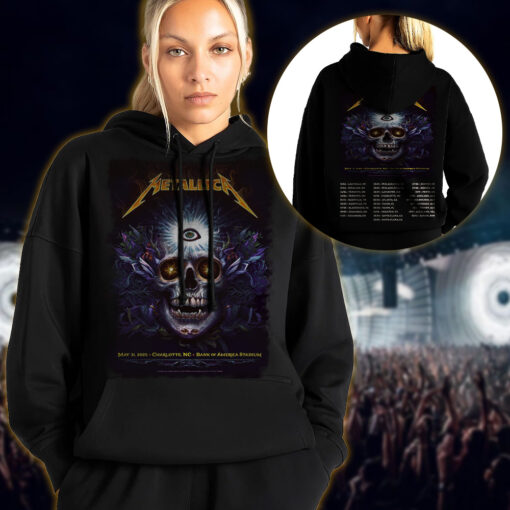 metallica m72 world tour hoodie shirt may 31 2025 charlotte north carolina bank of america stadium third eye skull art ft pantera suicidal tendencies 1