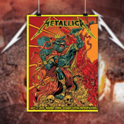 metallica m72 world tour july 12 2024 madrid spain estadio civitas metropolitano concert poster canvas wall art 2