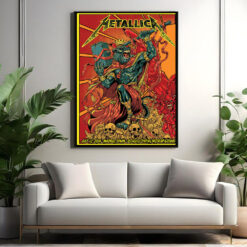 metallica m72 world tour july 12 2024 madrid spain estadio civitas metropolitano concert poster canvas wall art