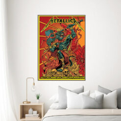 metallica m72 world tour july 12 2024 madrid spain estadio civitas metropolitano concert poster canvas wall art 3