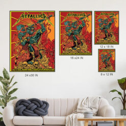 metallica m72 world tour july 12 2024 madrid spain estadio civitas metropolitano concert poster canvas wall art 4