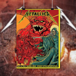 metallica m72 world tour july 14 2024 madrid spain estadio civitas metropolitano concert poster canvas wall art 2