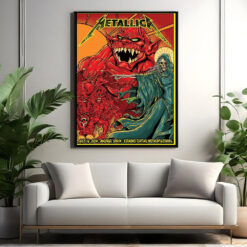 metallica m72 world tour july 14 2024 madrid spain estadio civitas metropolitano concert poster canvas wall art