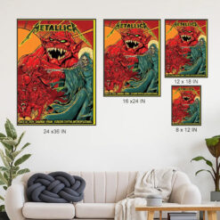 metallica m72 world tour july 14 2024 madrid spain estadio civitas metropolitano concert poster canvas wall art 4