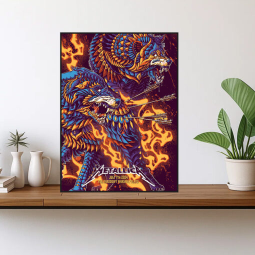 metallica m72 world tour july 7 2024 warsaw poland pge narodowy concert poster canvas wall art 1