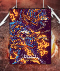metallica m72 world tour july 7 2024 warsaw poland pge narodowy concert poster canvas wall art 2
