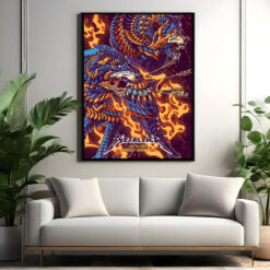 metallica m72 world tour july 7 2024 warsaw poland pge narodowy concert poster canvas wall art