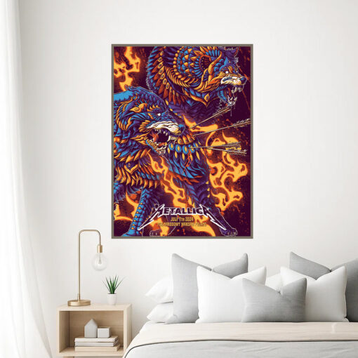 metallica m72 world tour july 7 2024 warsaw poland pge narodowy concert poster canvas wall art 3