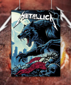 metallica m72 world tour september 1 2024 seattle washington lumen field werewolf 2 poster canvas wall art 2
