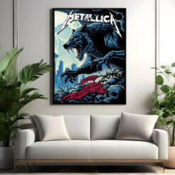 metallica m72 world tour september 1 2024 seattle washington lumen field werewolf 2 poster canvas wall art