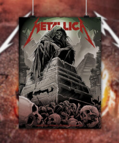 metallica m72 world tour september 20 2024 mexico city estadio gnp seguros grim reaper poster canvas wall art 2