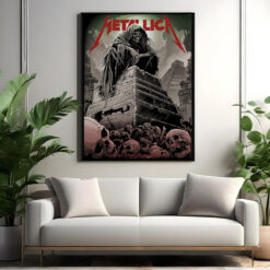 metallica m72 world tour september 20 2024 mexico city estadio gnp seguros grim reaper poster canvas wall art