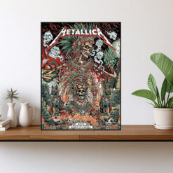 metallica m72 world tour september 27 2024 mexico city estadio gnp seguros aztec fire warrior poster canvas wall art 1
