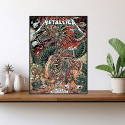metallica m72 world tour september 29 2024 mexico city estadio gnp seguros feathered serpent aztec dragon poster canvas wall art 1