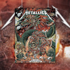 metallica m72 world tour september 29 2024 mexico city estadio gnp seguros feathered serpent aztec dragon poster canvas wall art 2