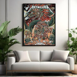 metallica m72 world tour september 29 2024 mexico city estadio gnp seguros feathered serpent aztec dragon poster canvas wall art