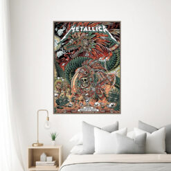 metallica m72 world tour september 29 2024 mexico city estadio gnp seguros feathered serpent aztec dragon poster canvas wall art 3