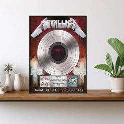 metallica master of puppets platinum award poster riaa certified plaque signed replica 1