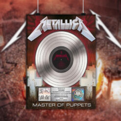 metallica master of puppets platinum award poster riaa certified plaque signed replica 2