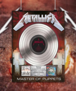 metallica master of puppets platinum award poster riaa certified plaque signed replica 2