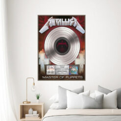 metallica master of puppets platinum award poster riaa certified plaque signed replica 3