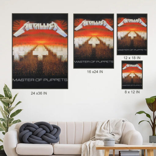 metallica master of puppets poster iconic 1986 album cover art wall print 4
