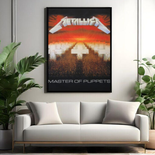 metallica master of puppets poster iconic 1986 album cover art wall print