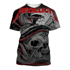 metallica may 1 nashville 3d aop tour shirt skull serpent design 1