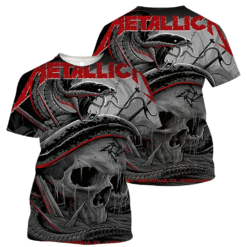 metallica may 1 nashville 3d aop tour shirt skull serpent design