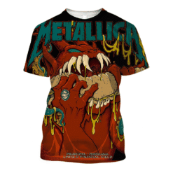 metallica may 23 2025 monster eat burger 3d aop shirt 1