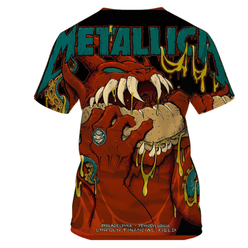 metallica may 23 2025 monster eat burger 3d aop shirt 2