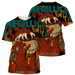 metallica may 23 2025 monster eat burger 3d aop shirt