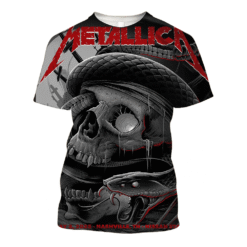 metallica may 3 nashville skull snake tour 3d aop shirt 1