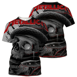 metallica may 3 nashville skull snake tour 3d aop shirt