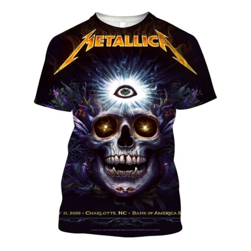 metallica may 31 charlotte all seeing skull 3d aop shirt 1