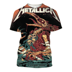 metallica may07 2025 virginia horror bird demon shirt 3d aop 1