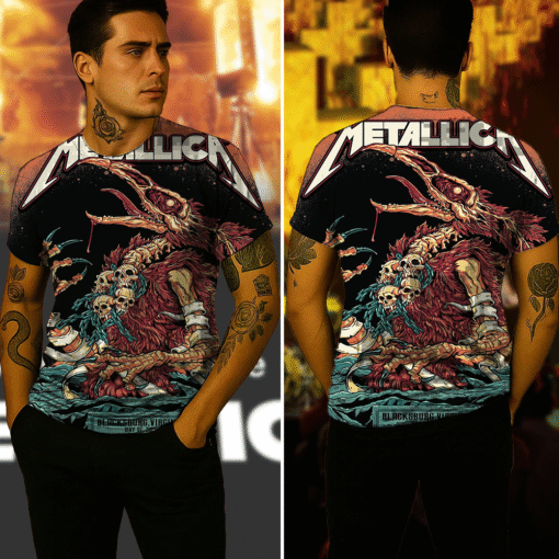 metallica may07 2025 virginia horror bird demon shirt 3d aop 4