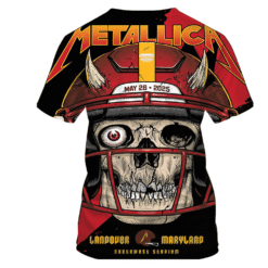 metallica may28 2025 maryland boneplayer tour shirt 3d aop 2