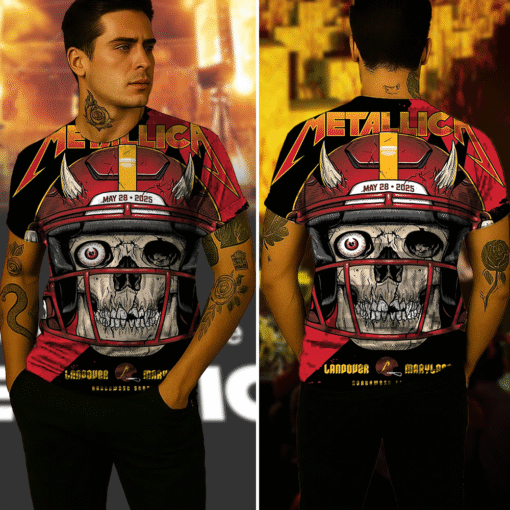 metallica may28 2025 maryland boneplayer tour shirt 3d aop 4