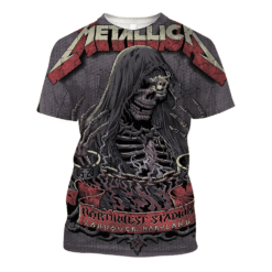 metallica may28 2025 skeletonchains maryland tour 3d aop shirt 1