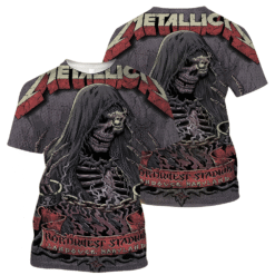 metallica may28 2025 skeletonchains maryland tour 3d aop shirt